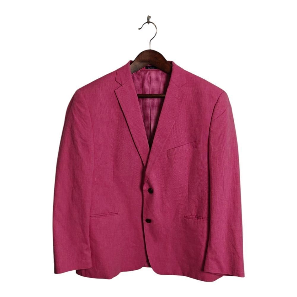 Saddlebred Vibrant Pink Sport Coat Blazer Suit Jacket 46S - Picture 2 of 10